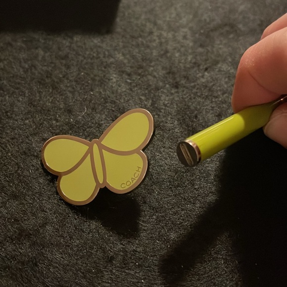 Coach Butterfly Pin and Pen Set - Picture 2 of 5